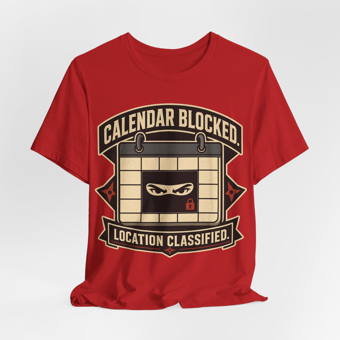 Calendar Blocked Location Classified Funny Ninja Office Shirt | Khai Studio