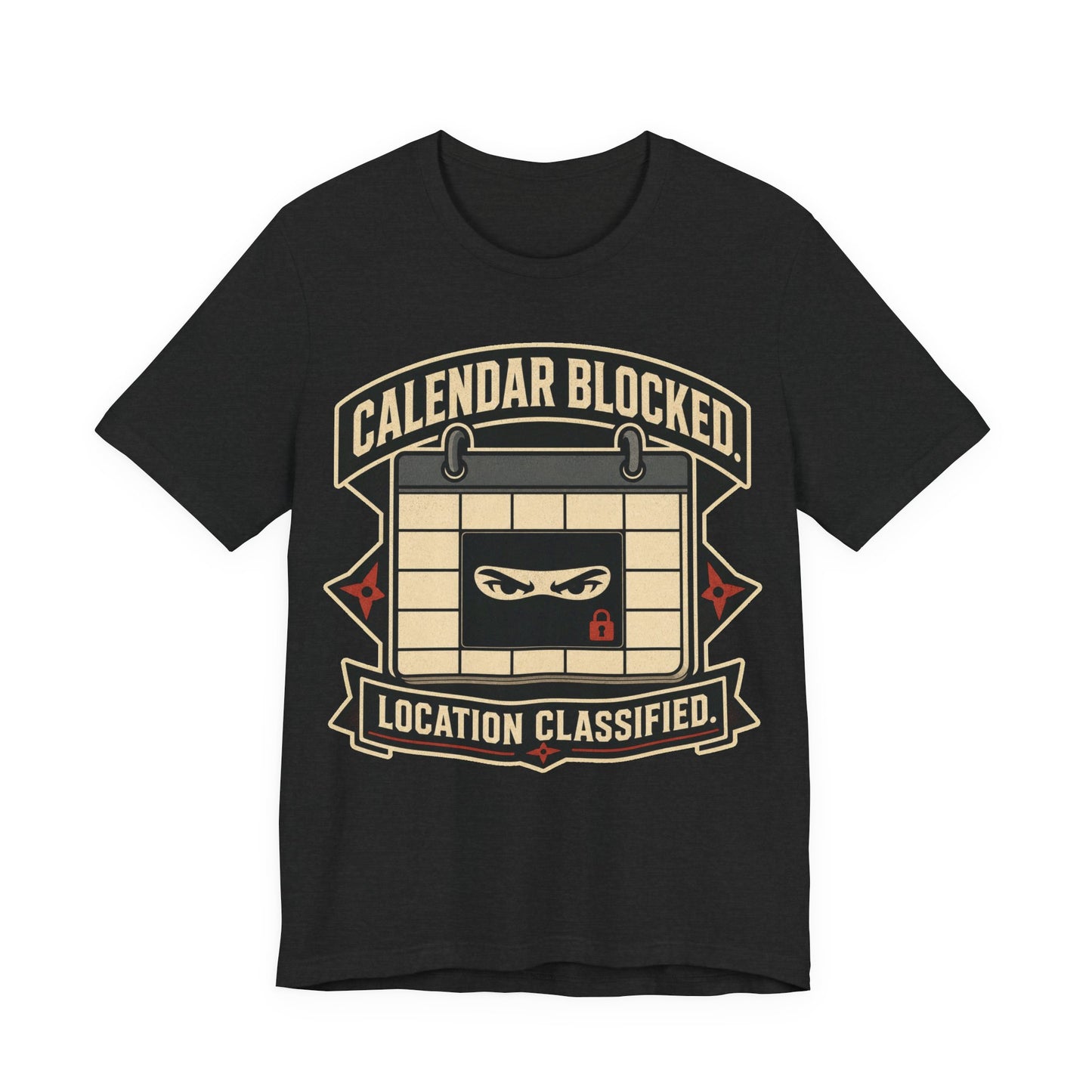 Calendar Blocked Location Classified Funny Ninja Office Shirt | Khai Studio