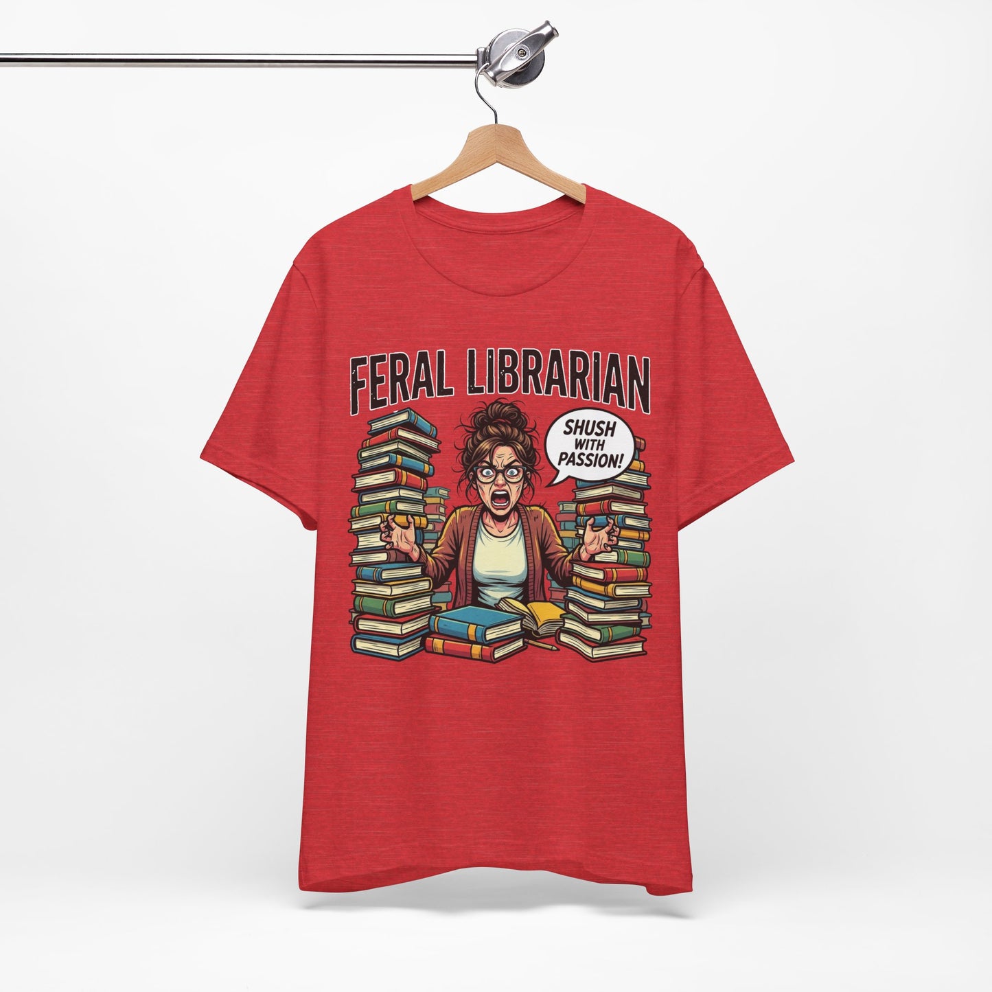 Feral Librarian Shush With Passion Funny Burnout Shirt | Khai Studio