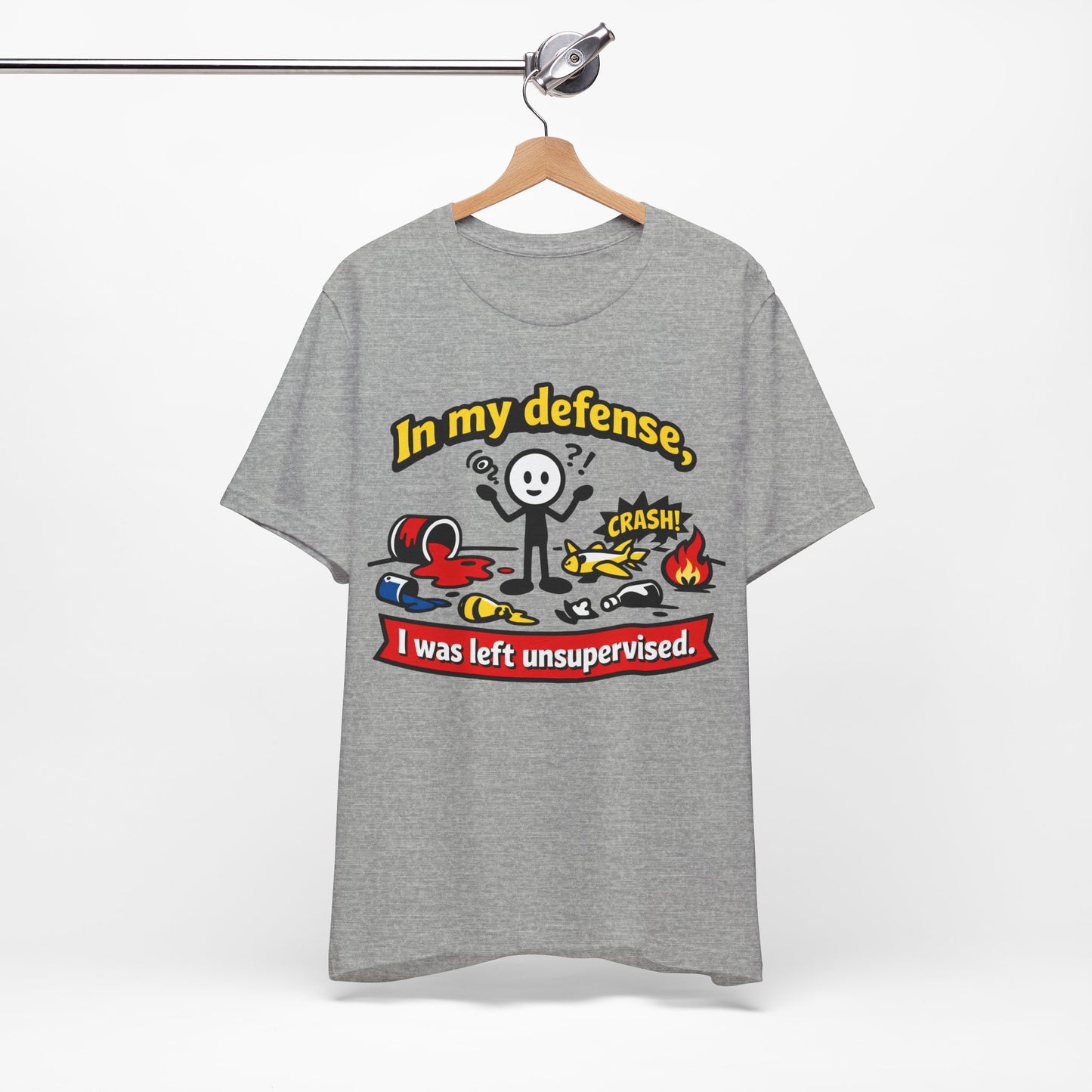 In My Defense I Was Left Unsupervised Funny Burnout Shirt | Khai Studio