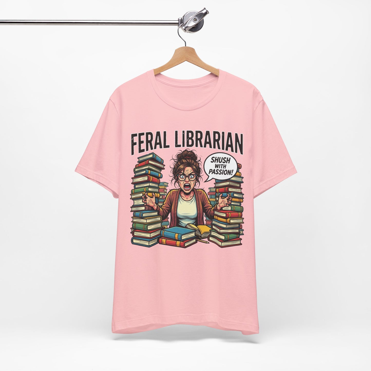Feral Librarian Shush With Passion Funny Burnout Shirt | Khai Studio