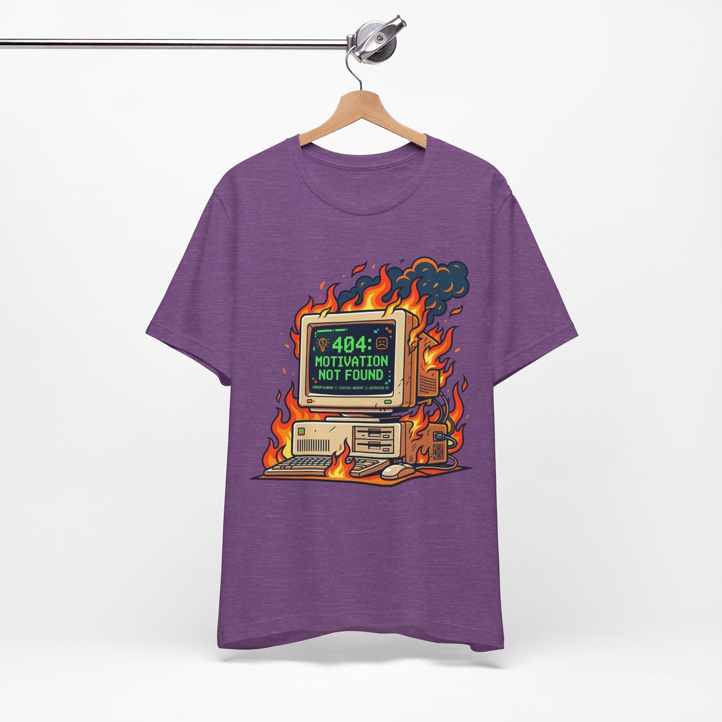 Error 404 Motivation Not Found Funny Burnout Shirt | Khai Studio