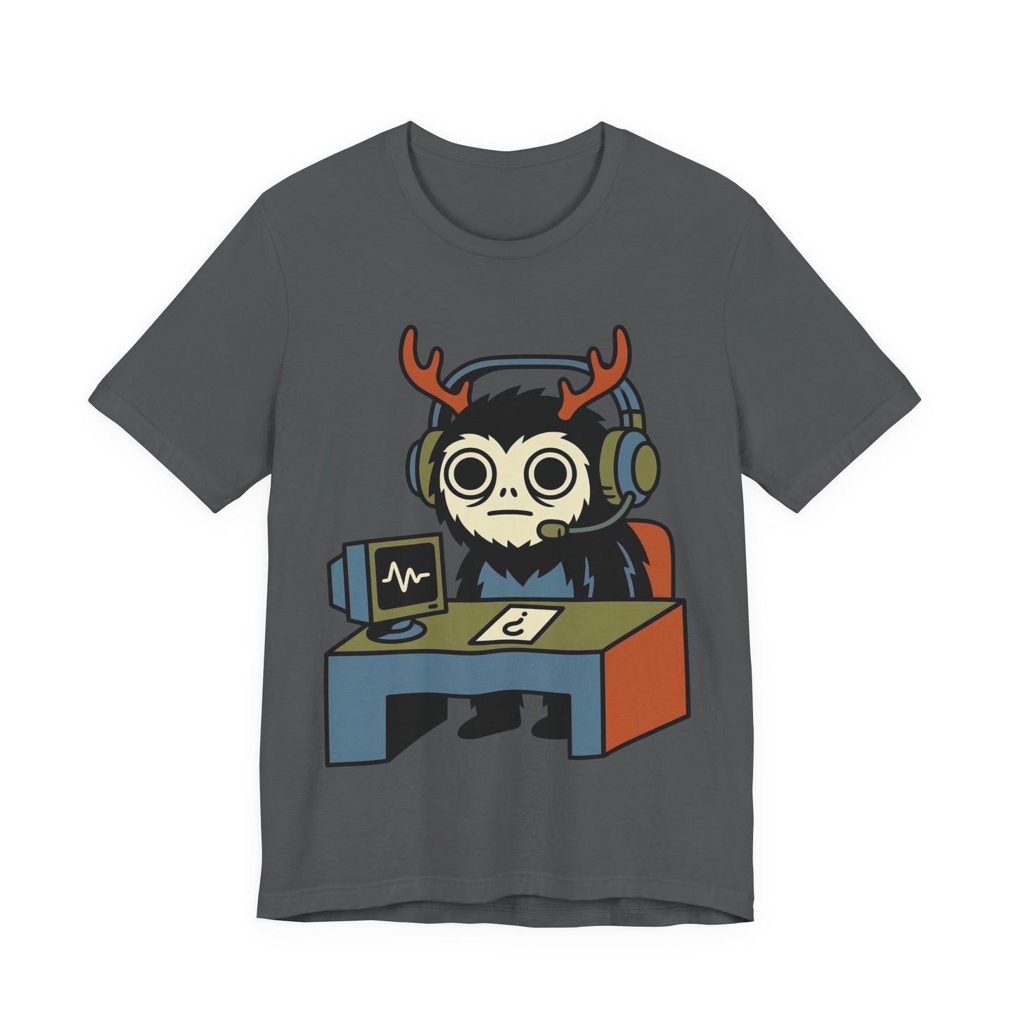 WFH Cryptid Antler Goblin Funny Burnout Shirt | Khai Studio