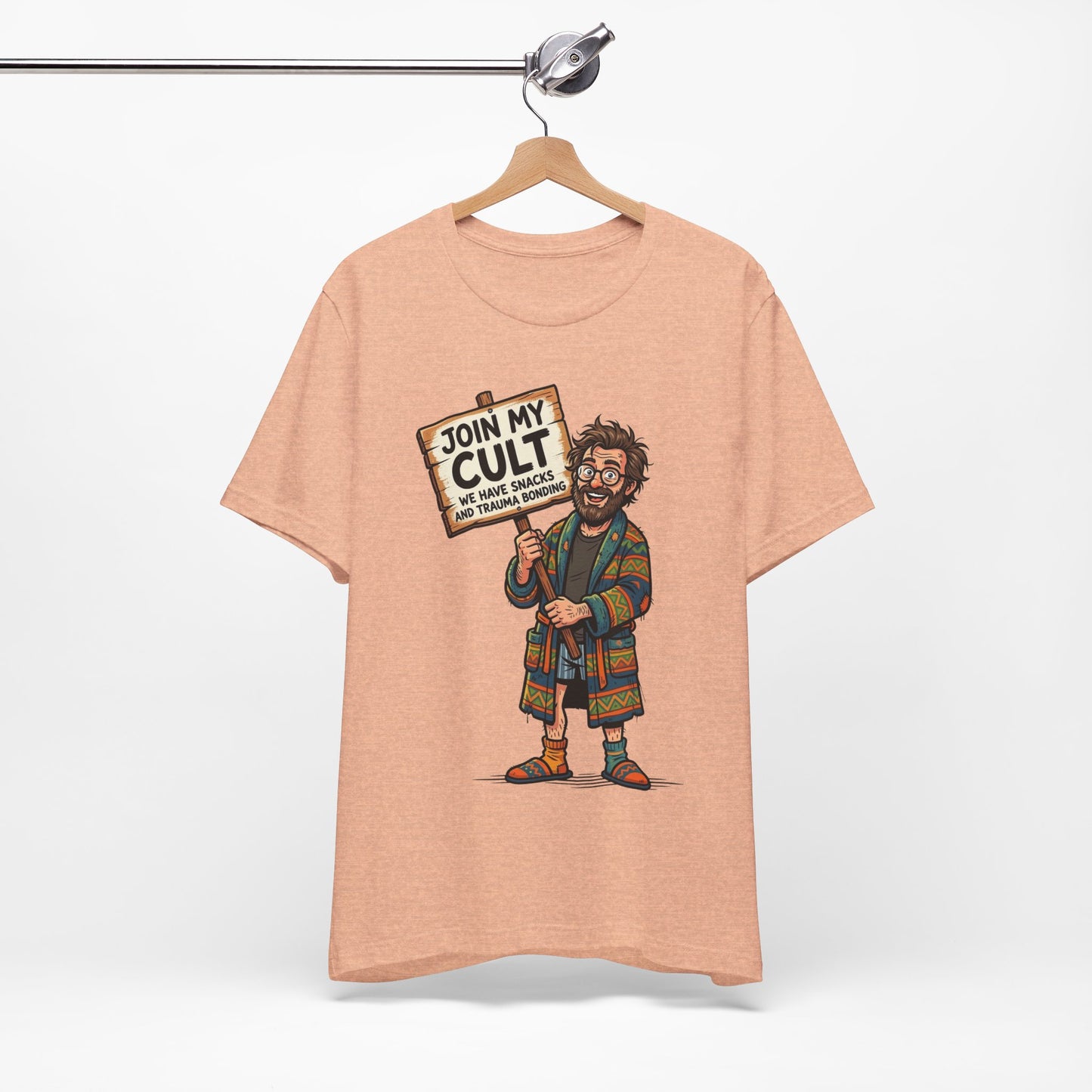 Join My Cult Snacks and Trauma Bonding Funny Burnout Shirt | Khai Studio