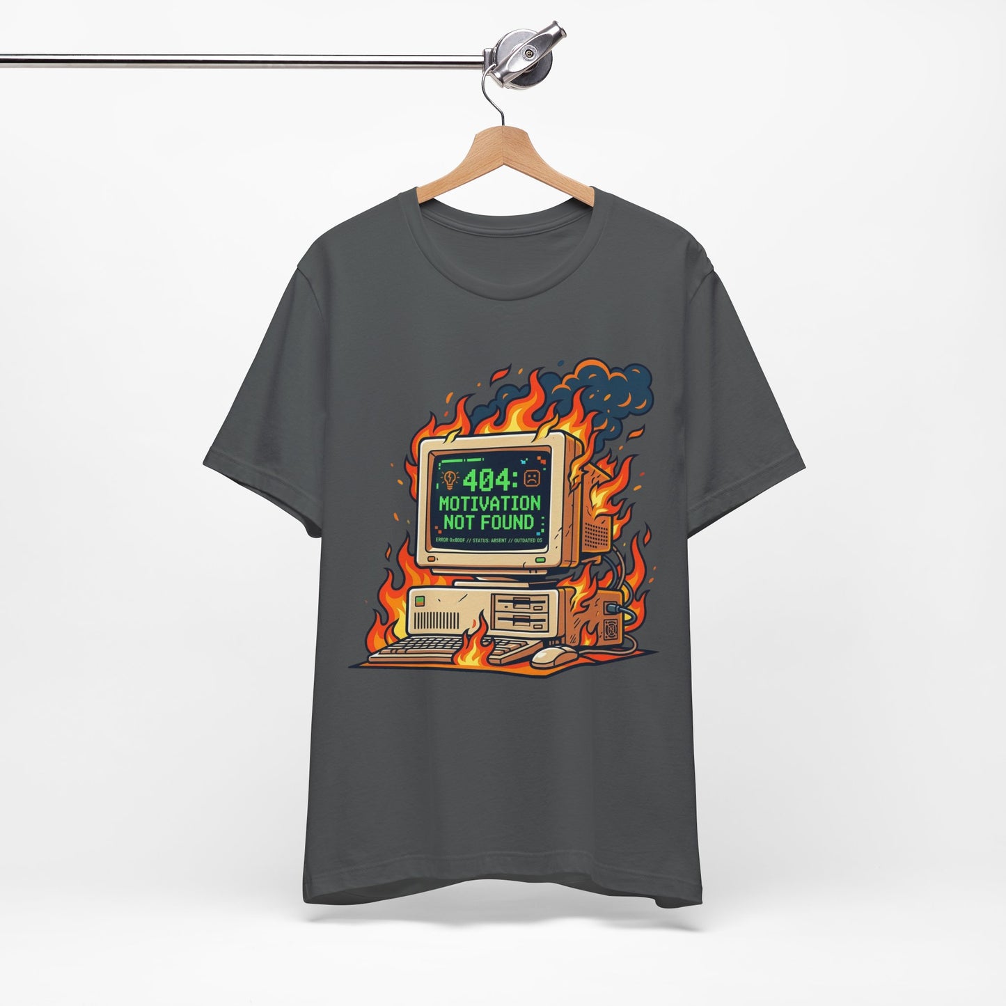 Error 404 Motivation Not Found Funny Burnout Shirt | Khai Studio