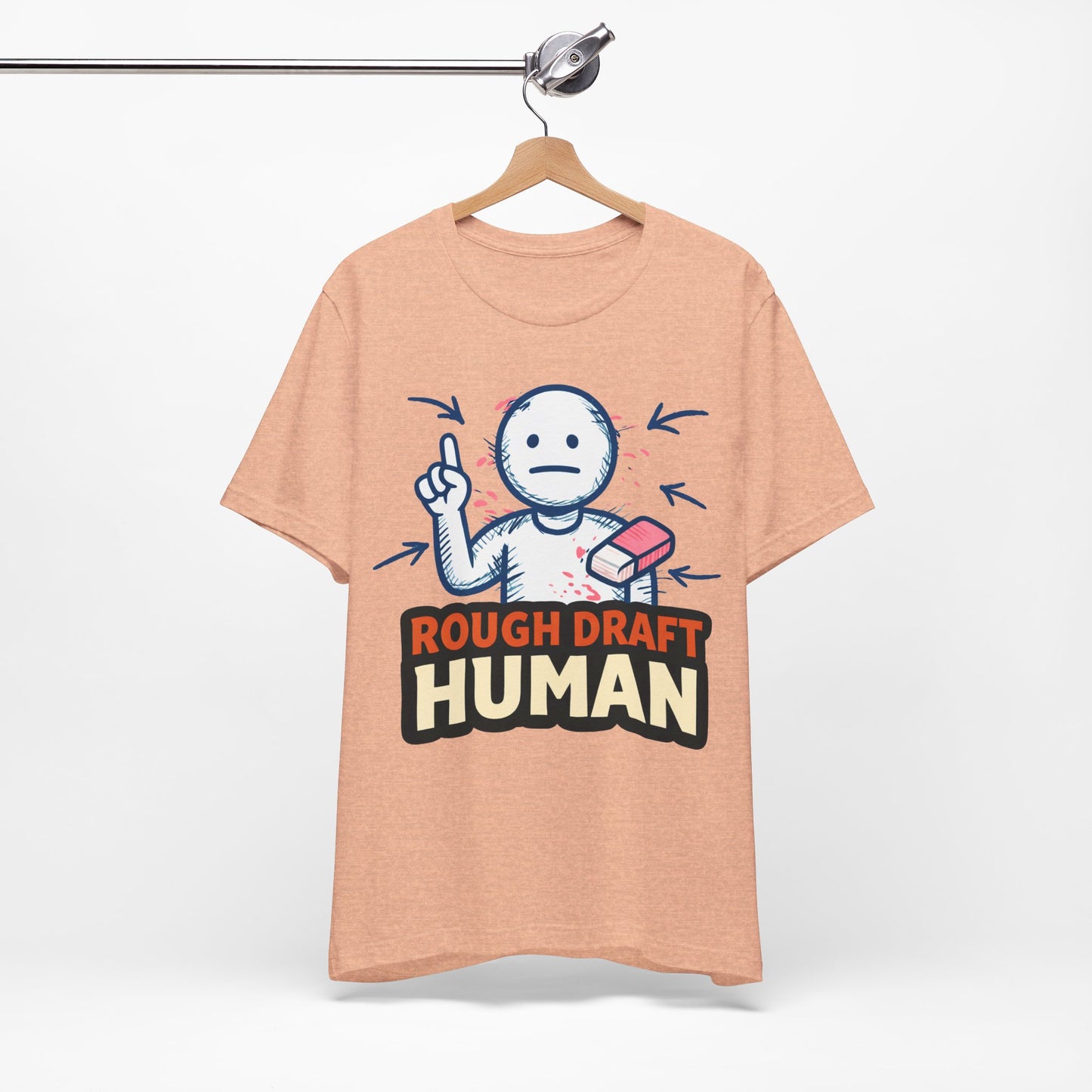 Rough Draft Human Funny Burnout Shirt | Khai Studio