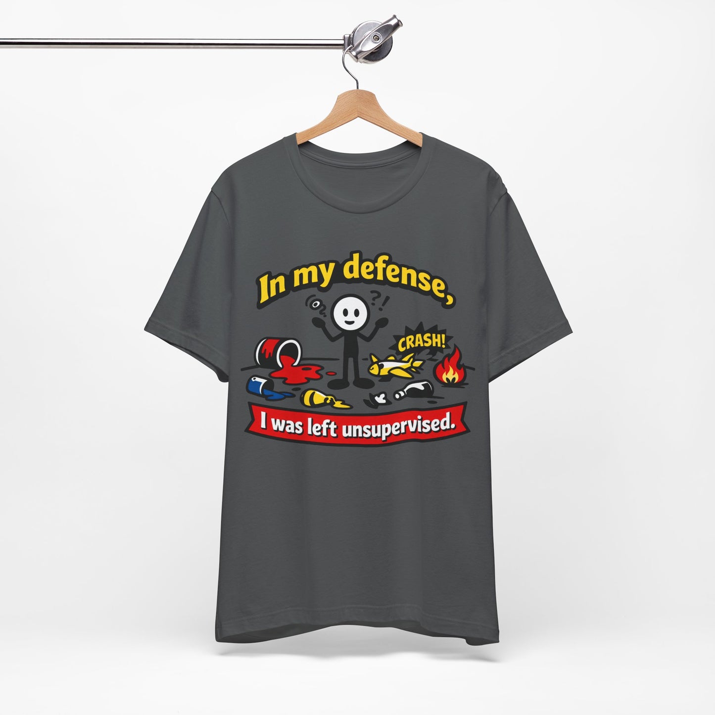 In My Defense I Was Left Unsupervised Funny Burnout Shirt | Khai Studio