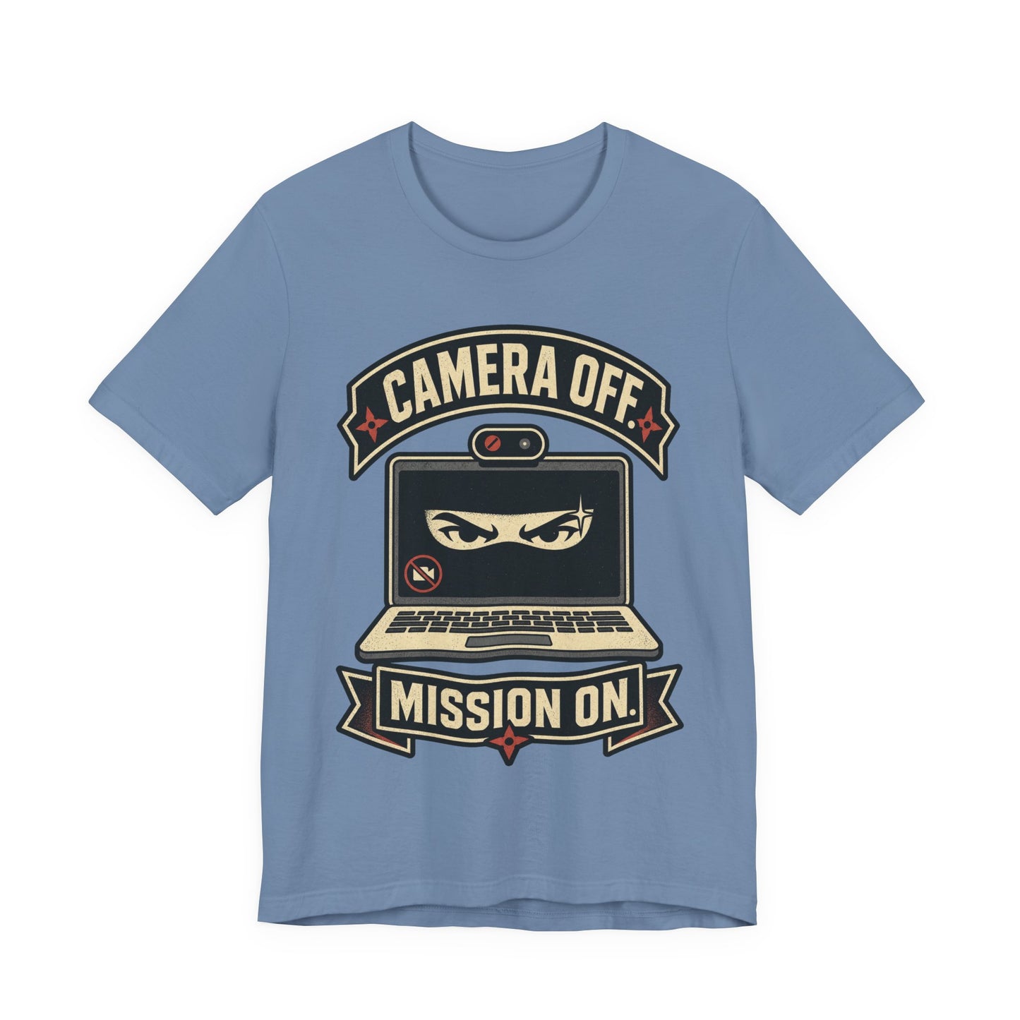 Camera Off Mission On Funny Ninja Office Shirt | Khai Studio