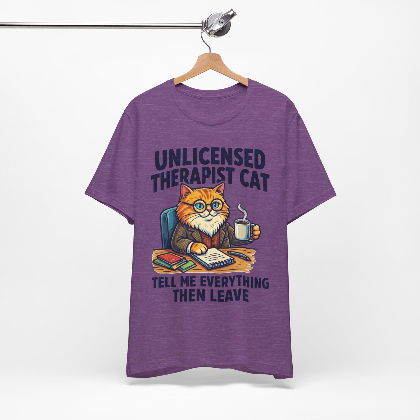 Unlicensed Therapist Cat Tell Me Everything Then Leave Funny Burnout Shirt | Khai Studio