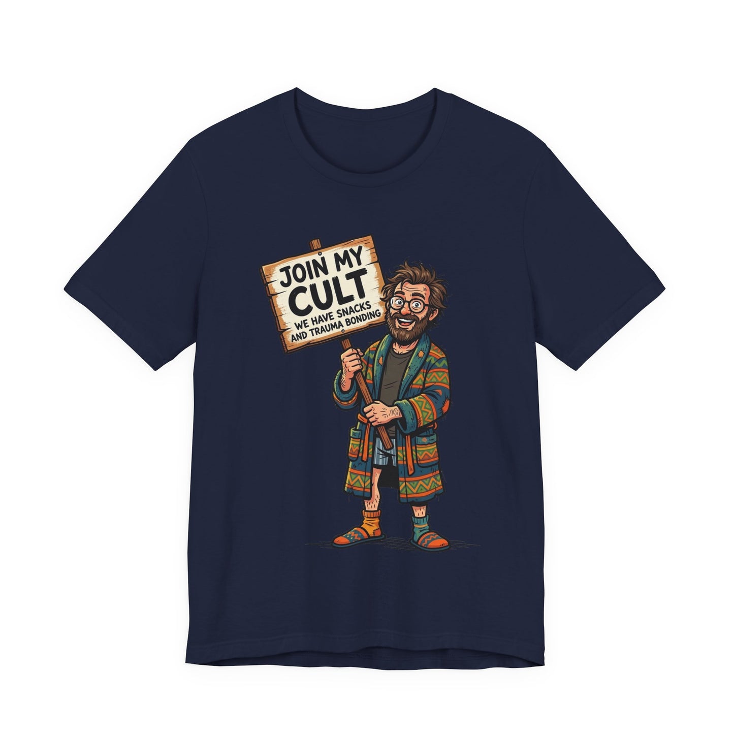 Join My Cult Snacks and Trauma Bonding Funny Burnout Shirt | Khai Studio