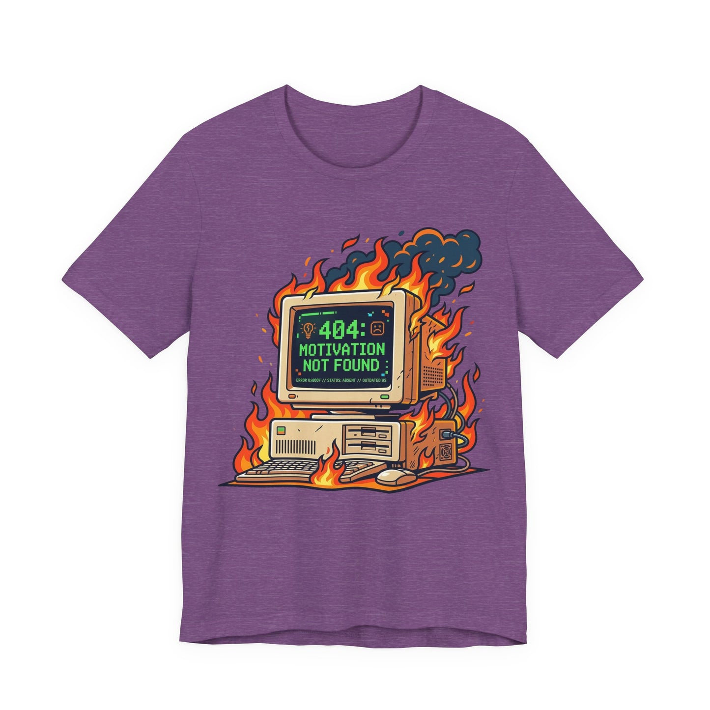 Error 404 Motivation Not Found Funny Burnout Shirt | Khai Studio