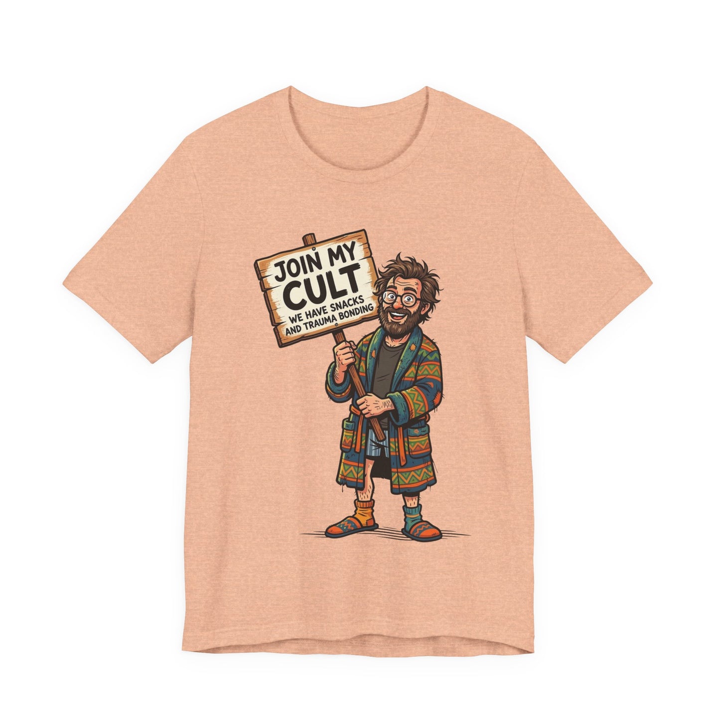 Join My Cult Snacks and Trauma Bonding Funny Burnout Shirt | Khai Studio