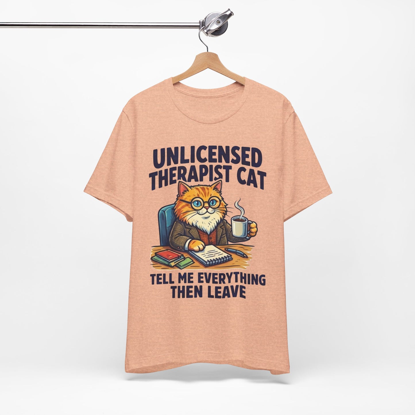 Unlicensed Therapist Cat Tell Me Everything Then Leave Funny Burnout Shirt | Khai Studio