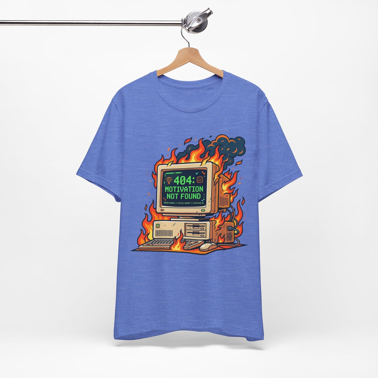 Error 404 Motivation Not Found Funny Burnout Shirt | Khai Studio