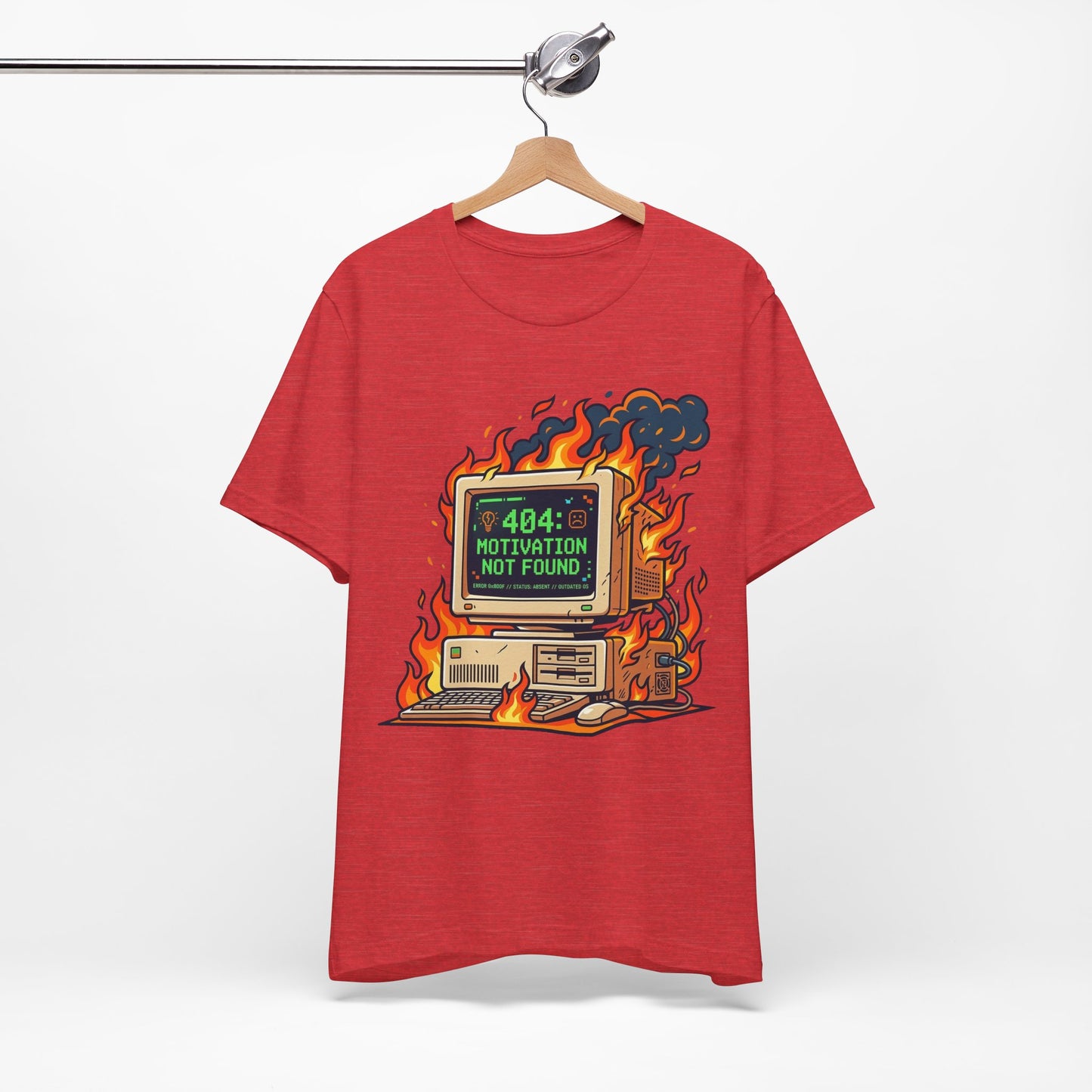 Error 404 Motivation Not Found Funny Burnout Shirt | Khai Studio