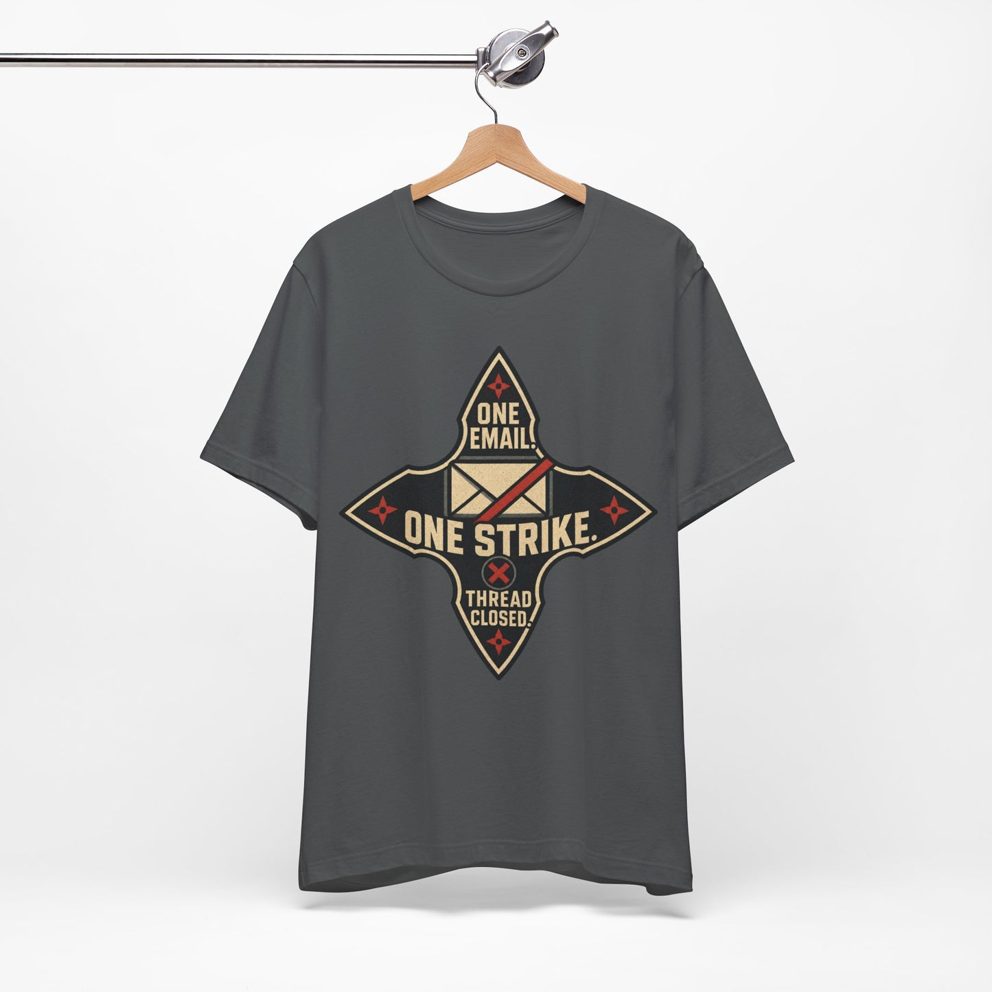 One Email One Strike Thread Closed Funny Ninja Office Shirt | Khai Studio