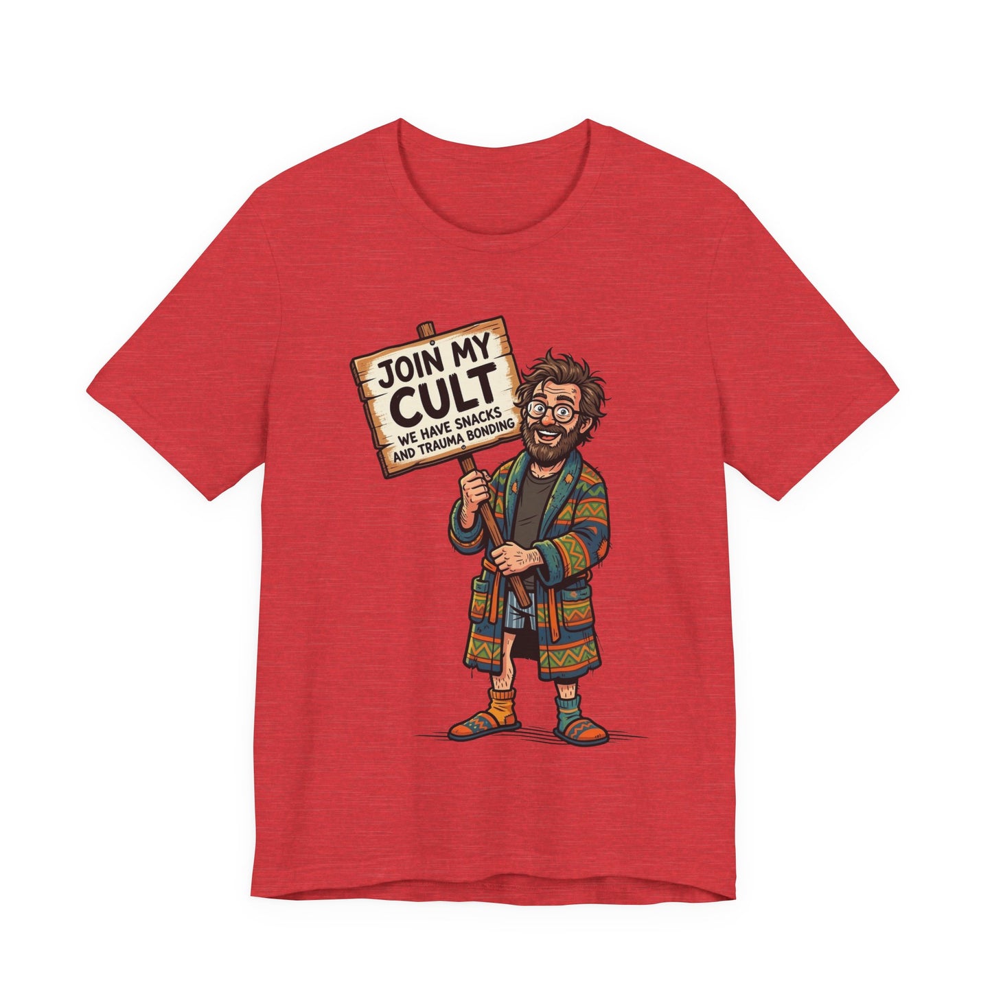Join My Cult Snacks and Trauma Bonding Funny Burnout Shirt | Khai Studio