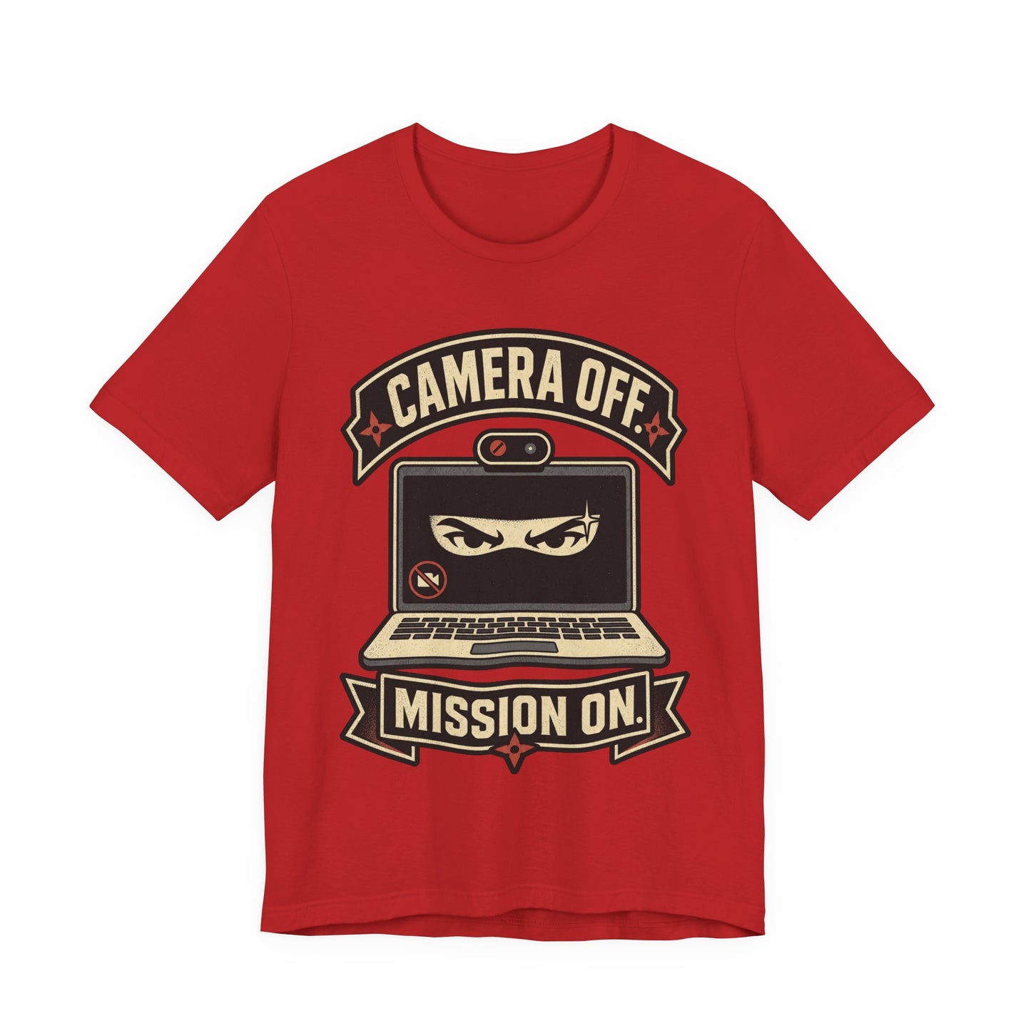 Camera Off Mission On Funny Ninja Office Shirt | Khai Studio