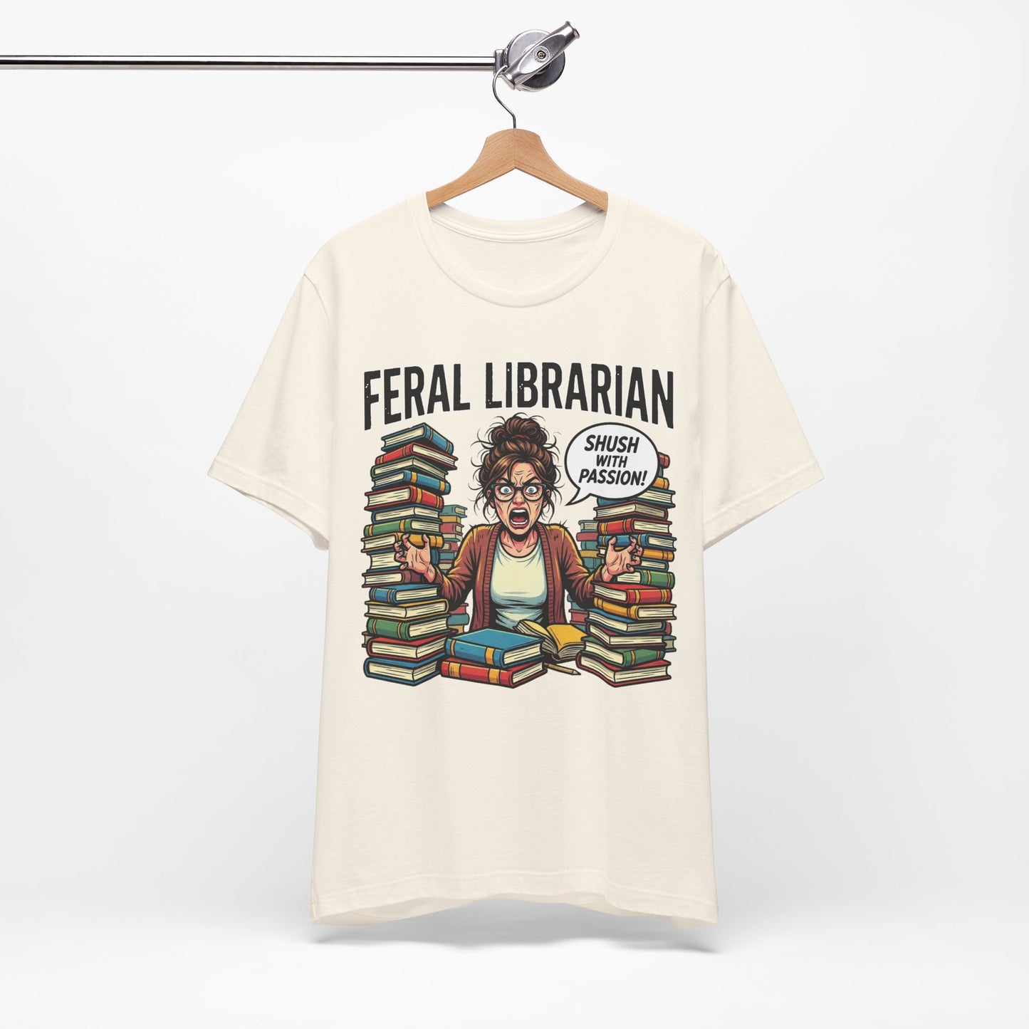 Feral Librarian Shush With Passion Funny Burnout Shirt | Khai Studio