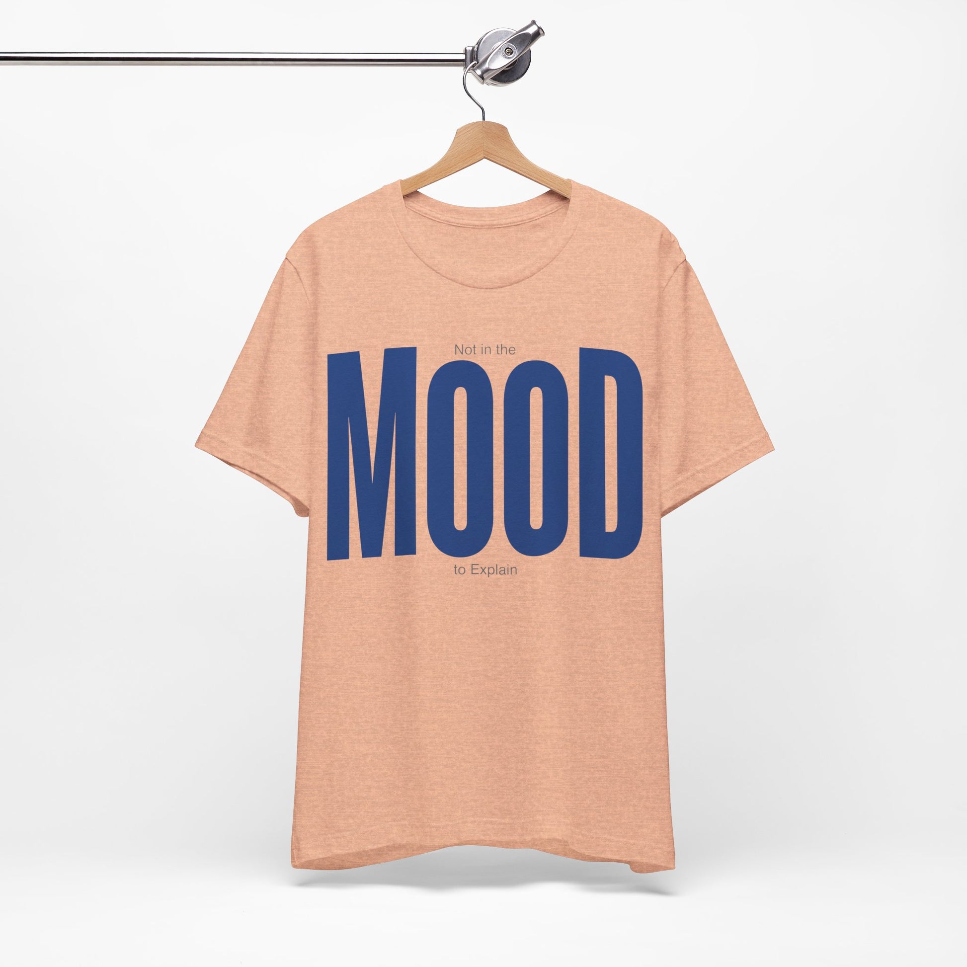 Not in the Mood to Explain graphic on Bella+Canvas 3001 unisex tee
