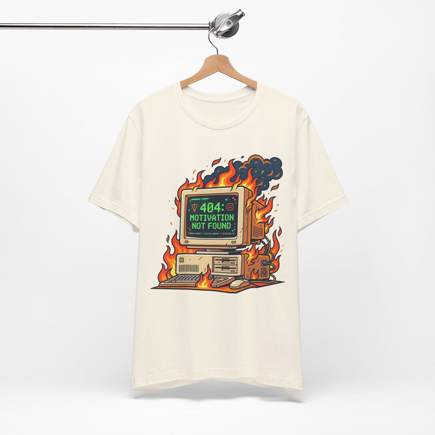 Error 404 Motivation Not Found Funny Burnout Shirt | Khai Studio