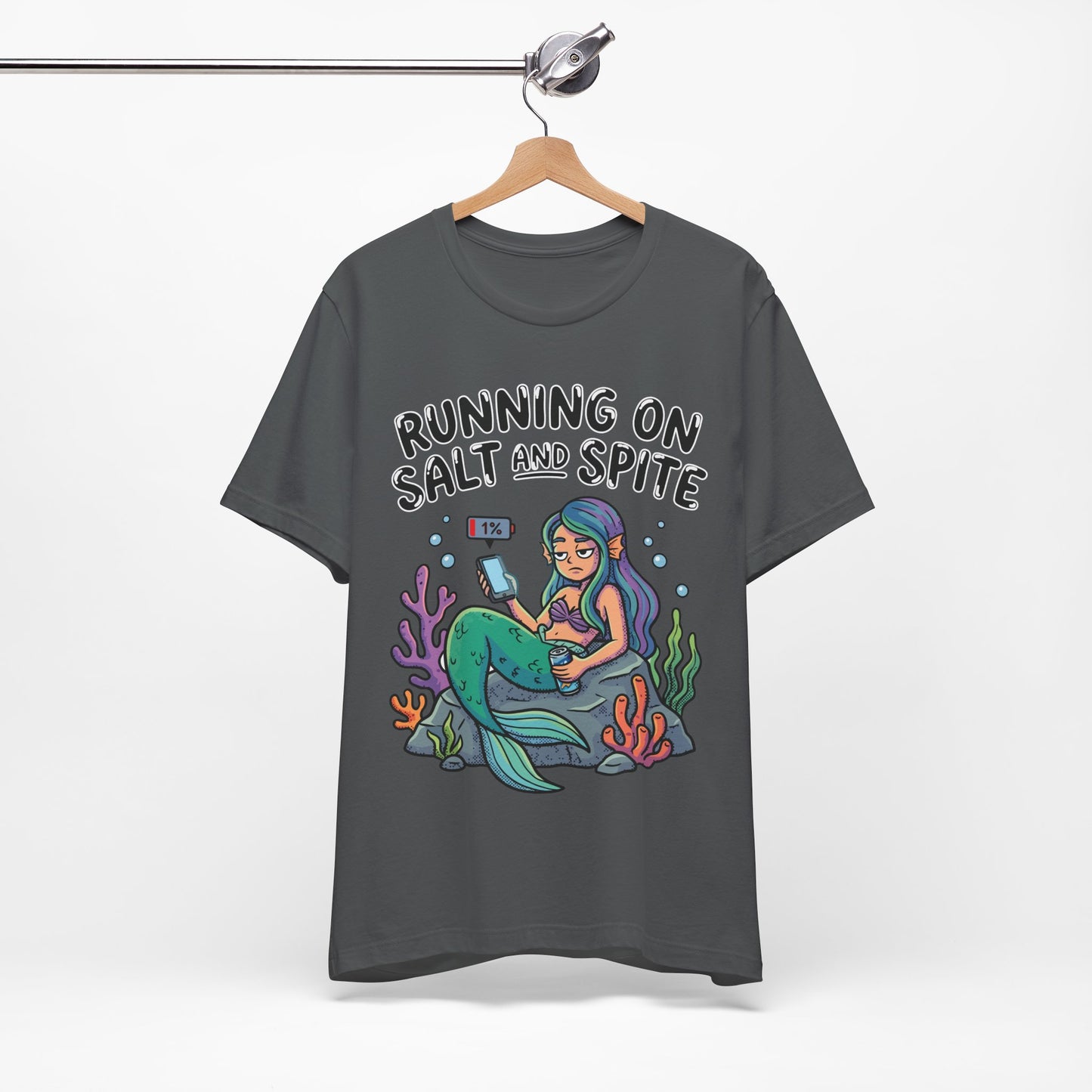 Running on Salt and Spite Funny Burnout Shirt | Khai Studio
