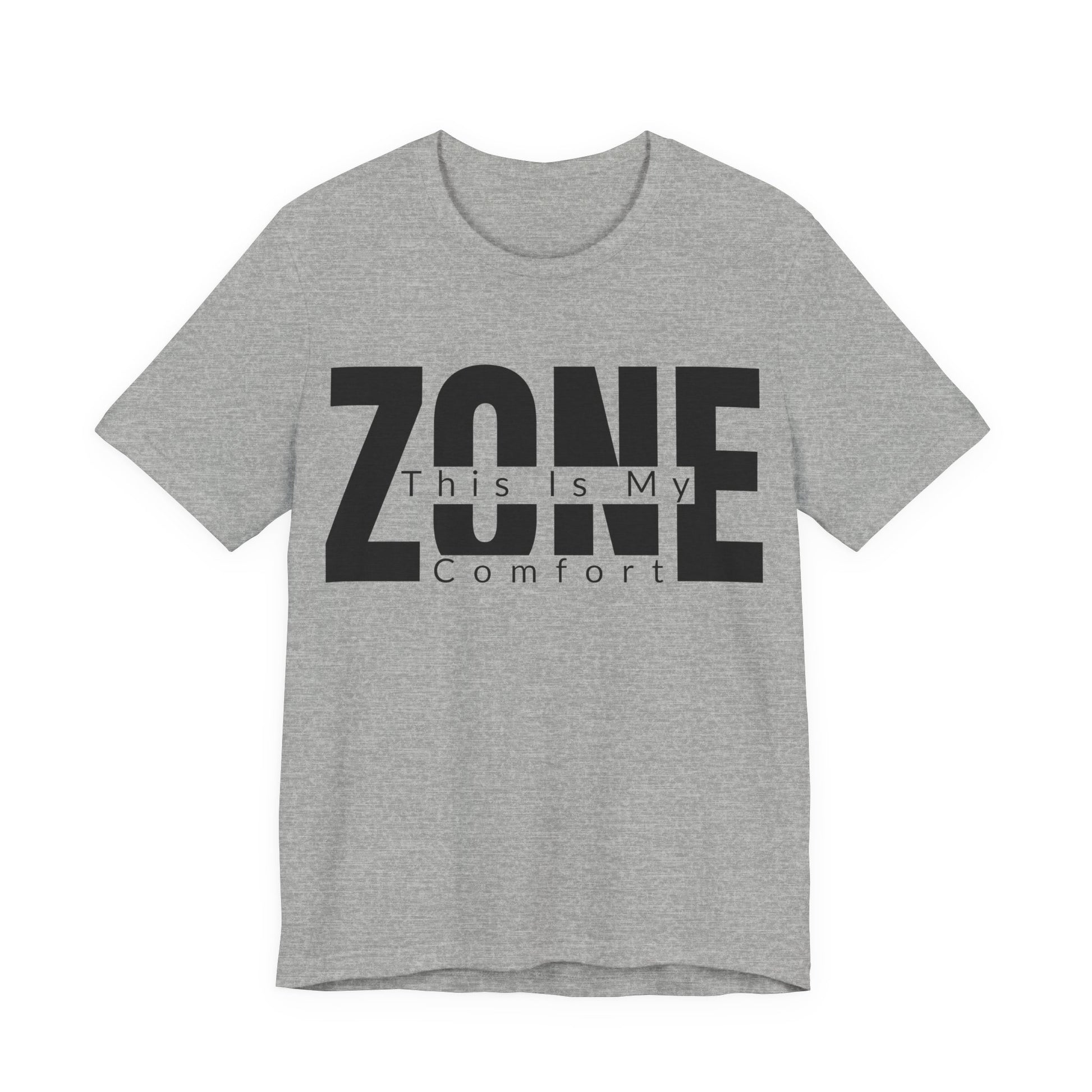 Athletic Heather Bella+Canvas 3001 unisex tee with This Is My Comfort Zone graphic