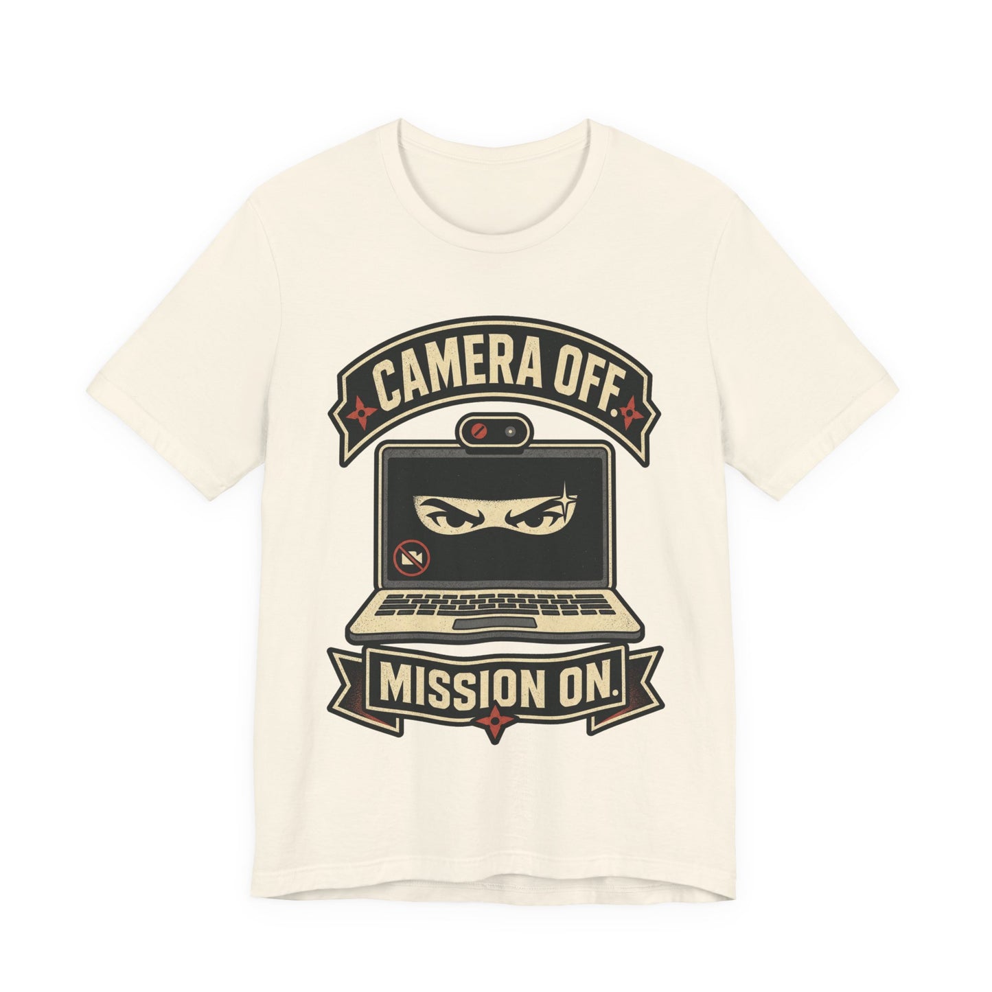 Camera Off Mission On Funny Ninja Office Shirt | Khai Studio