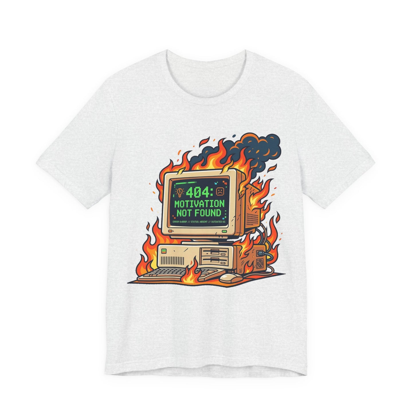 Error 404 Motivation Not Found Funny Burnout Shirt | Khai Studio