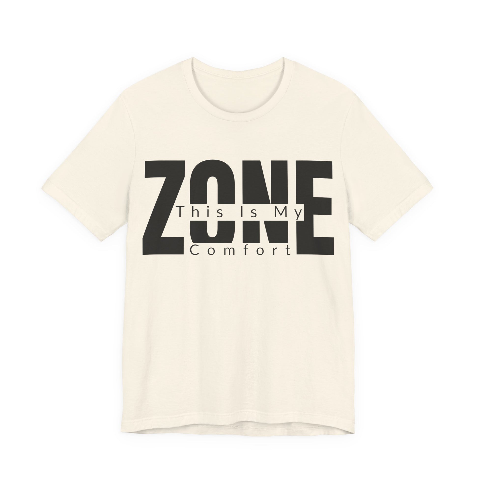 Natural Bella+Canvas 3001 unisex tee with This Is My Comfort Zone graphic