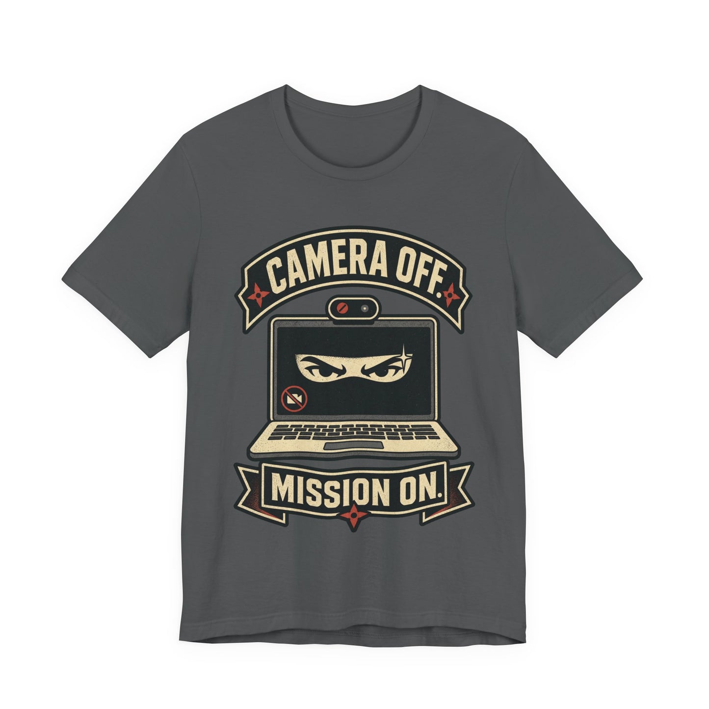 Camera Off Mission On Funny Ninja Office Shirt | Khai Studio