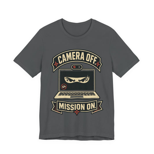 Camera Off Mission On Funny Ninja Office Shirt | Khai Studio