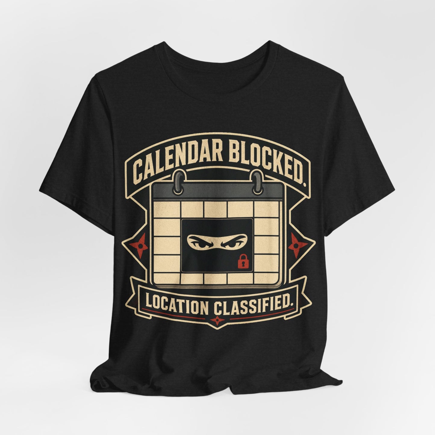 Calendar Blocked Location Classified Funny Ninja Office Shirt | Khai Studio