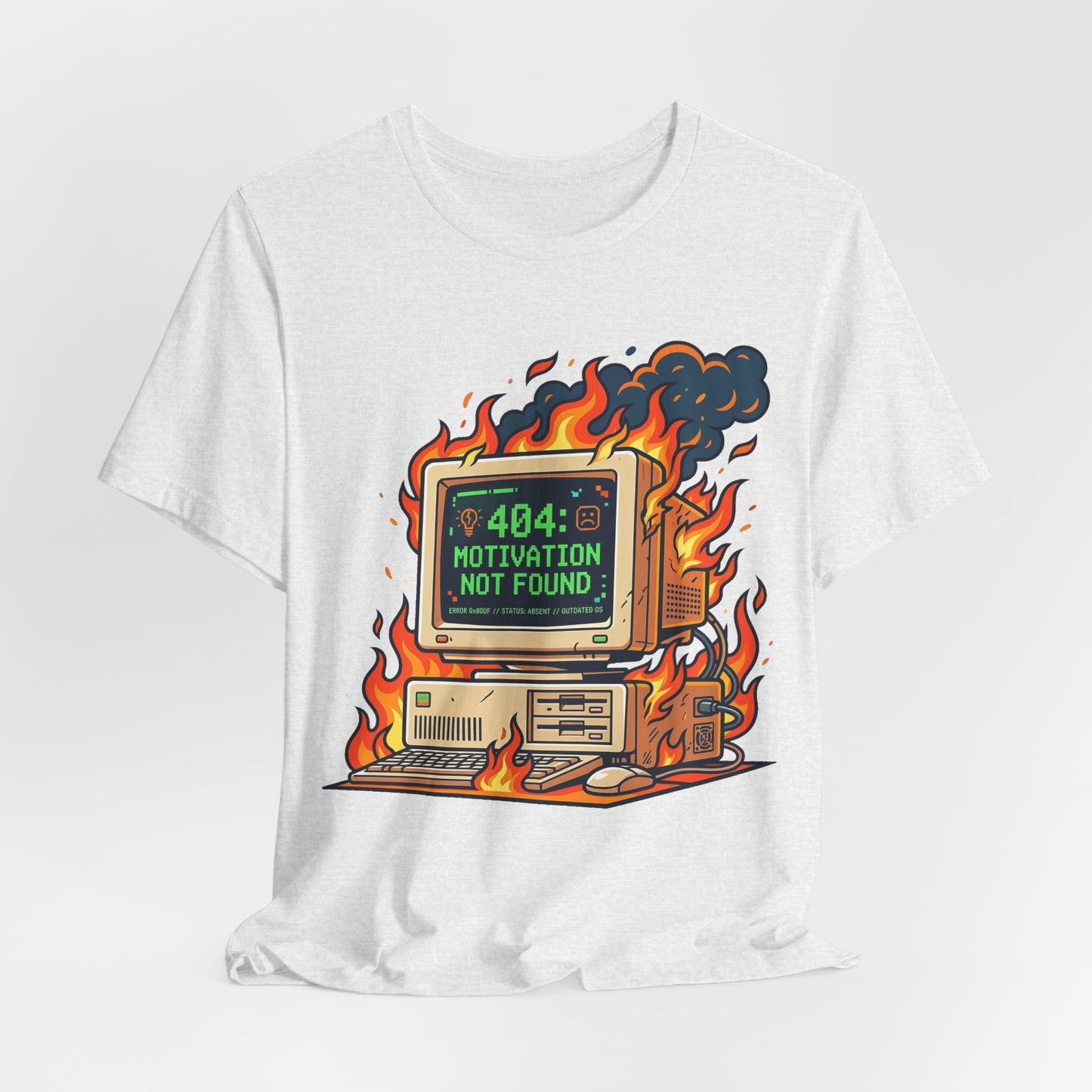 Error 404 Motivation Not Found Funny Burnout Shirt | Khai Studio