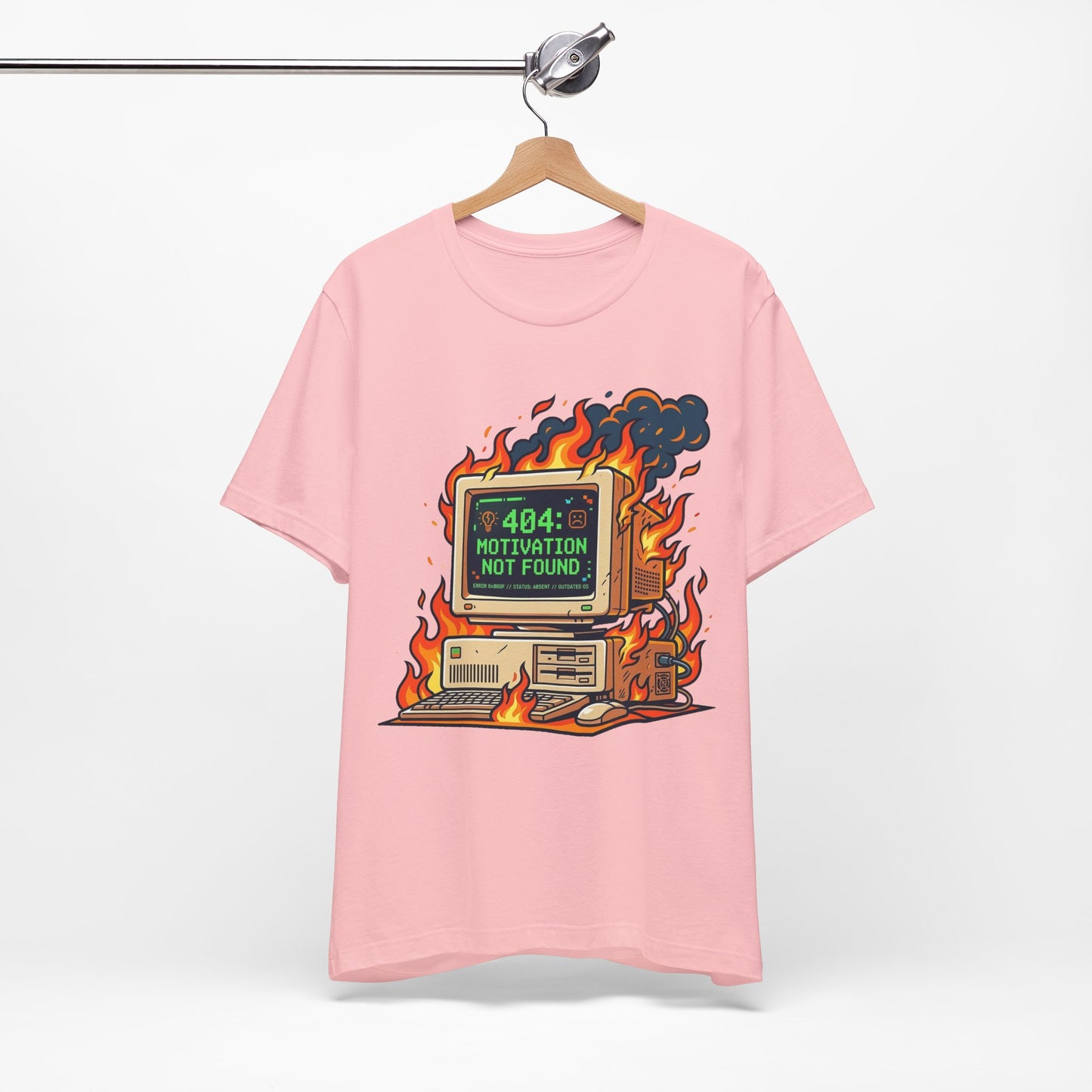 Error 404 Motivation Not Found Funny Burnout Shirt | Khai Studio