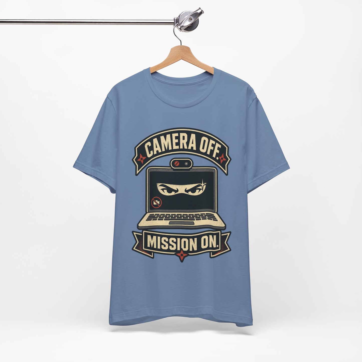 Camera Off Mission On Funny Ninja Office Shirt | Khai Studio