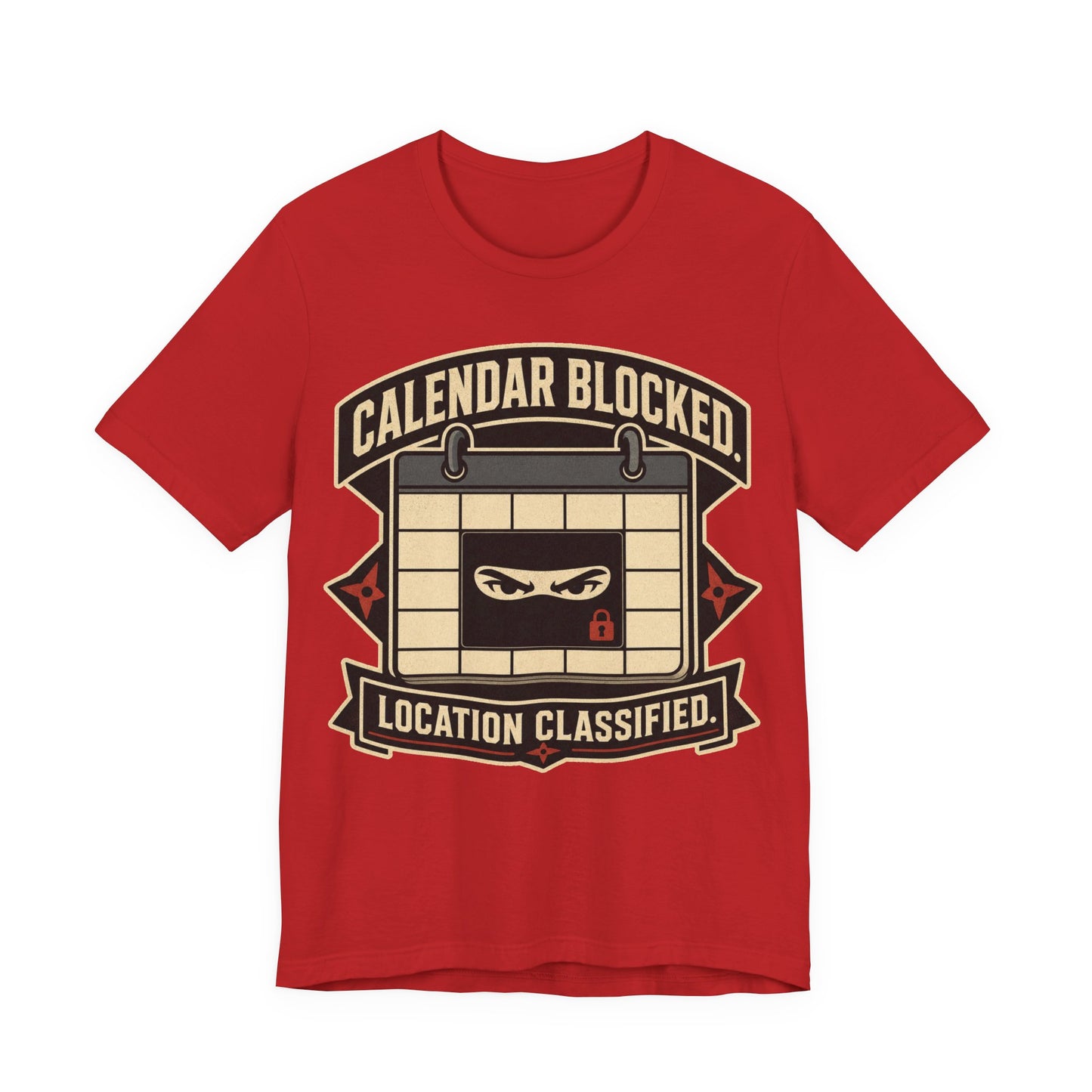 Calendar Blocked Location Classified Funny Ninja Office Shirt | Khai Studio