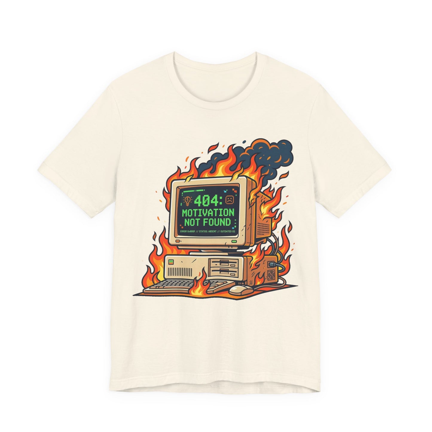 Error 404 Motivation Not Found Funny Burnout Shirt | Khai Studio