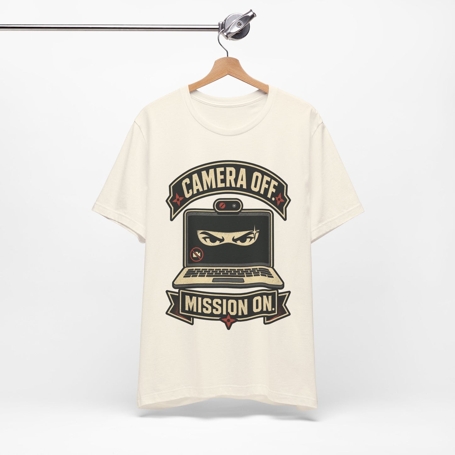 Camera Off Mission On Funny Ninja Office Shirt | Khai Studio