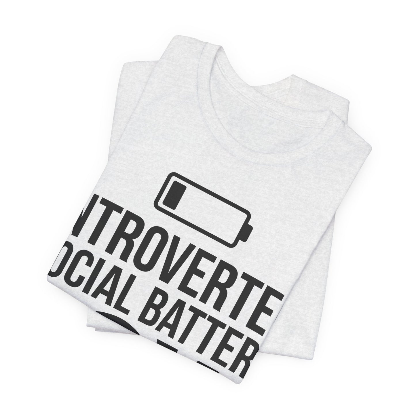 Introverted Social Battery Low Funny Introvert Shirt | Khai Studio