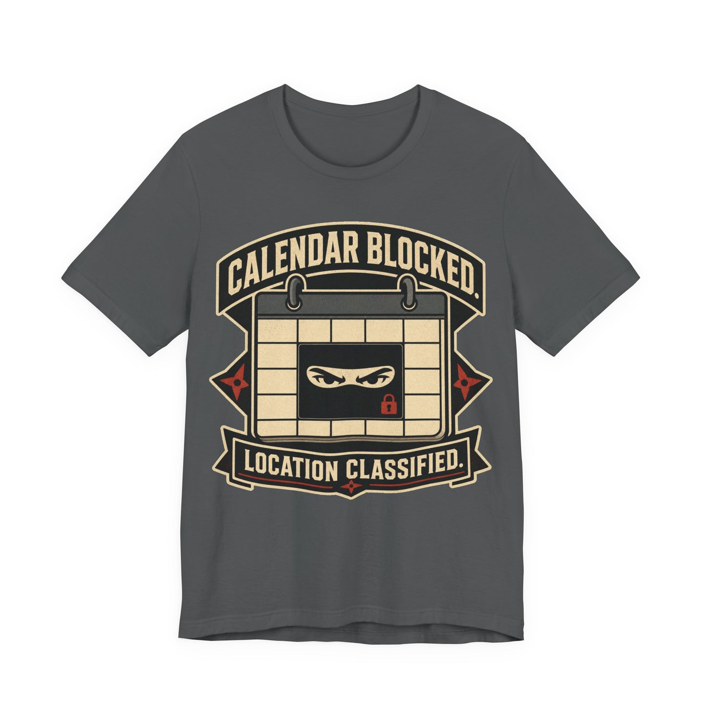 Calendar Blocked Location Classified Funny Ninja Office Shirt | Khai Studio