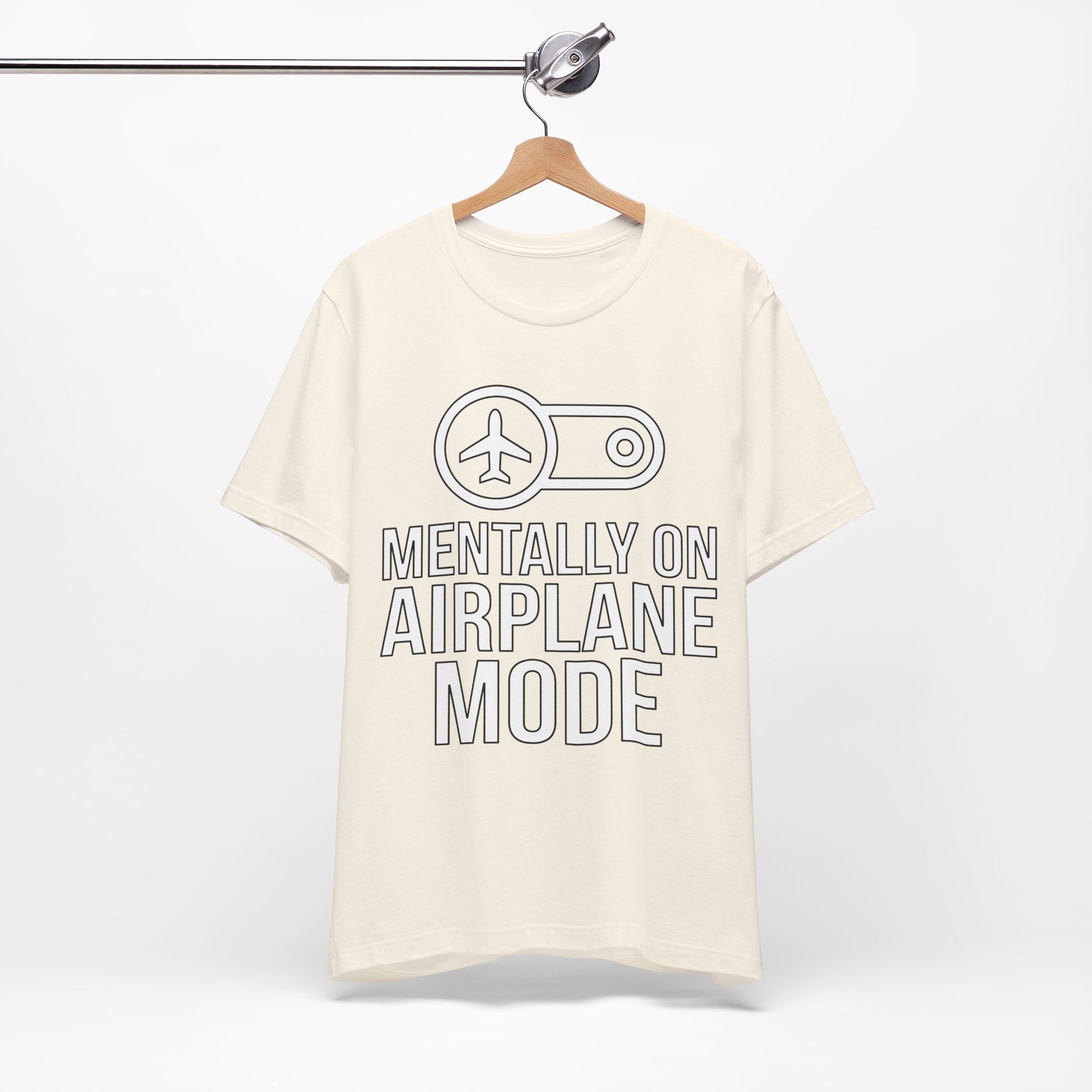Mentally on Airplane Mode graphic on Bella+Canvas 3001 unisex tee