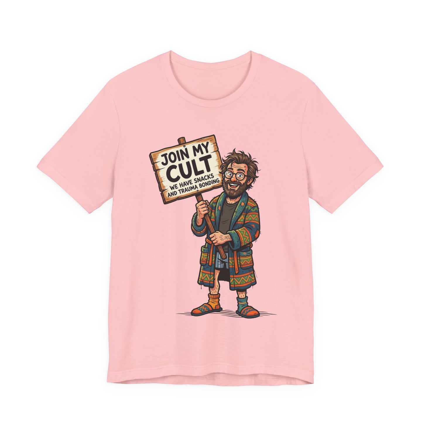 Join My Cult Snacks and Trauma Bonding Funny Burnout Shirt | Khai Studio