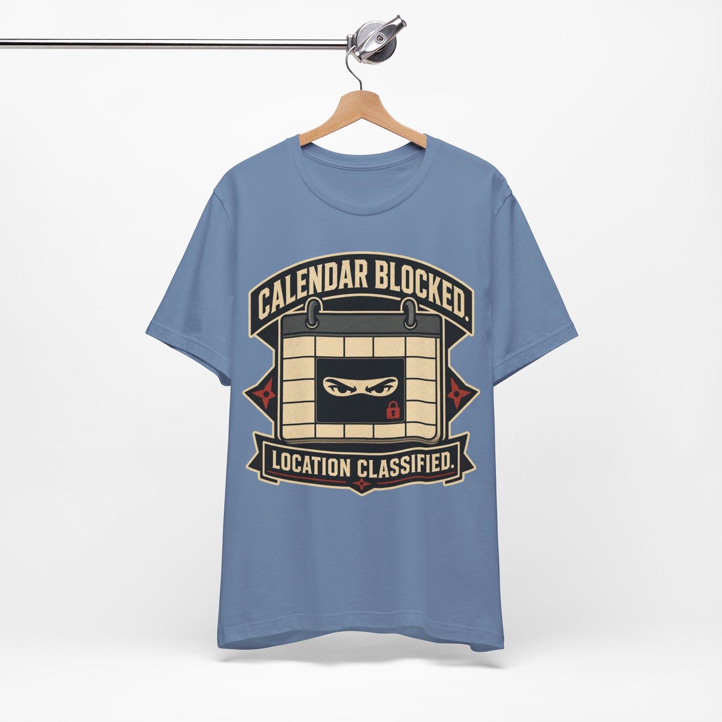 Calendar Blocked Location Classified Funny Ninja Office Shirt | Khai Studio