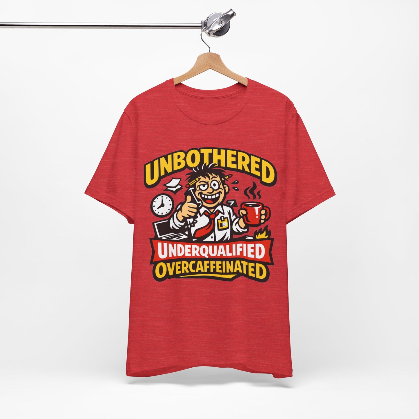 Unbothered Underqualified Overcaffeinated Funny Burnout Shirt | Khai Studio