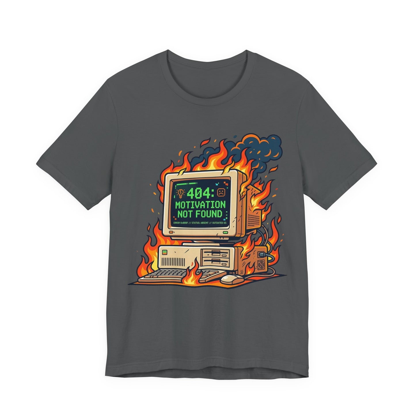 Error 404 Motivation Not Found Funny Burnout Shirt | Khai Studio
