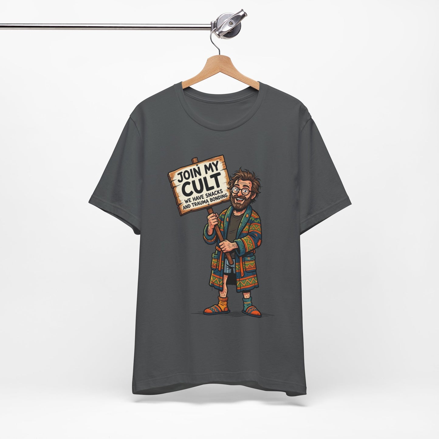 Join My Cult Snacks and Trauma Bonding Funny Burnout Shirt | Khai Studio