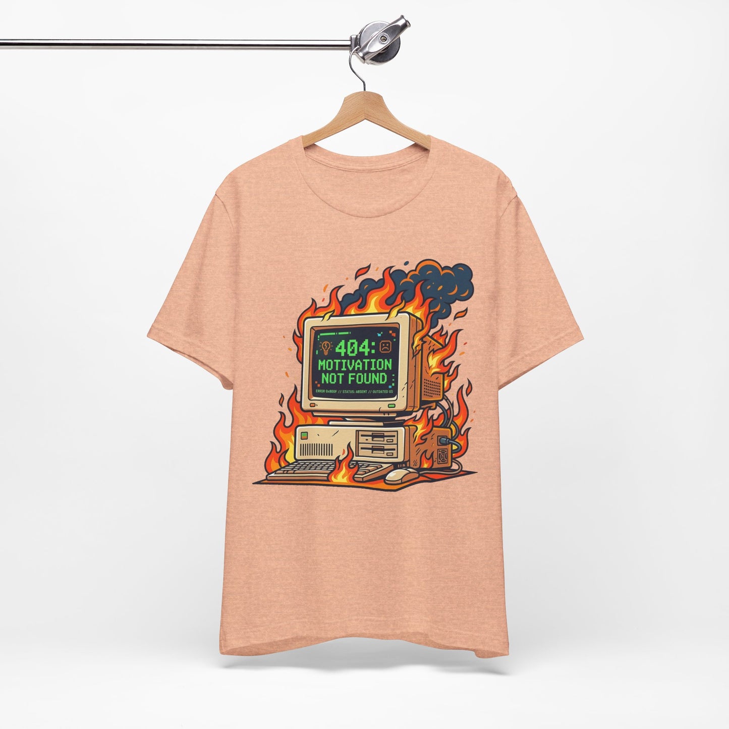 Error 404 Motivation Not Found Funny Burnout Shirt | Khai Studio