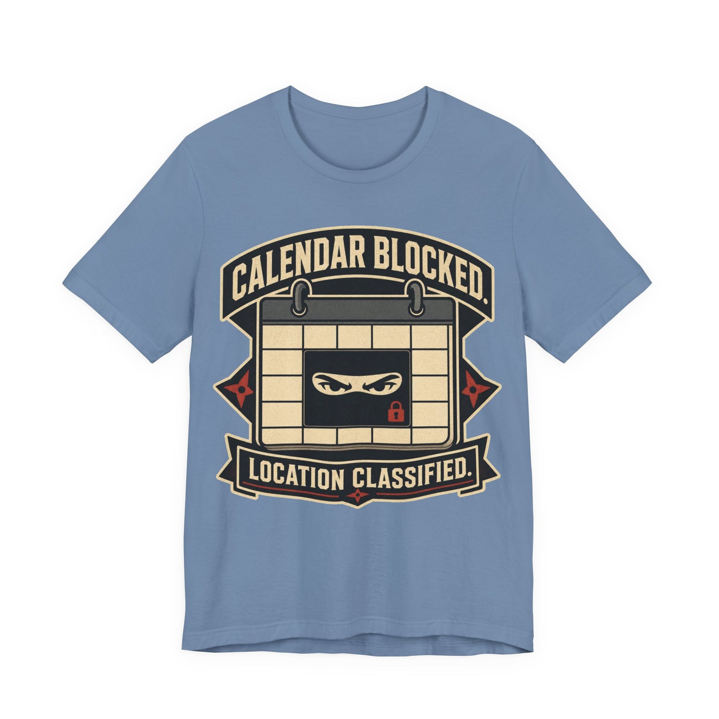 Calendar Blocked Location Classified Funny Ninja Office Shirt | Khai Studio