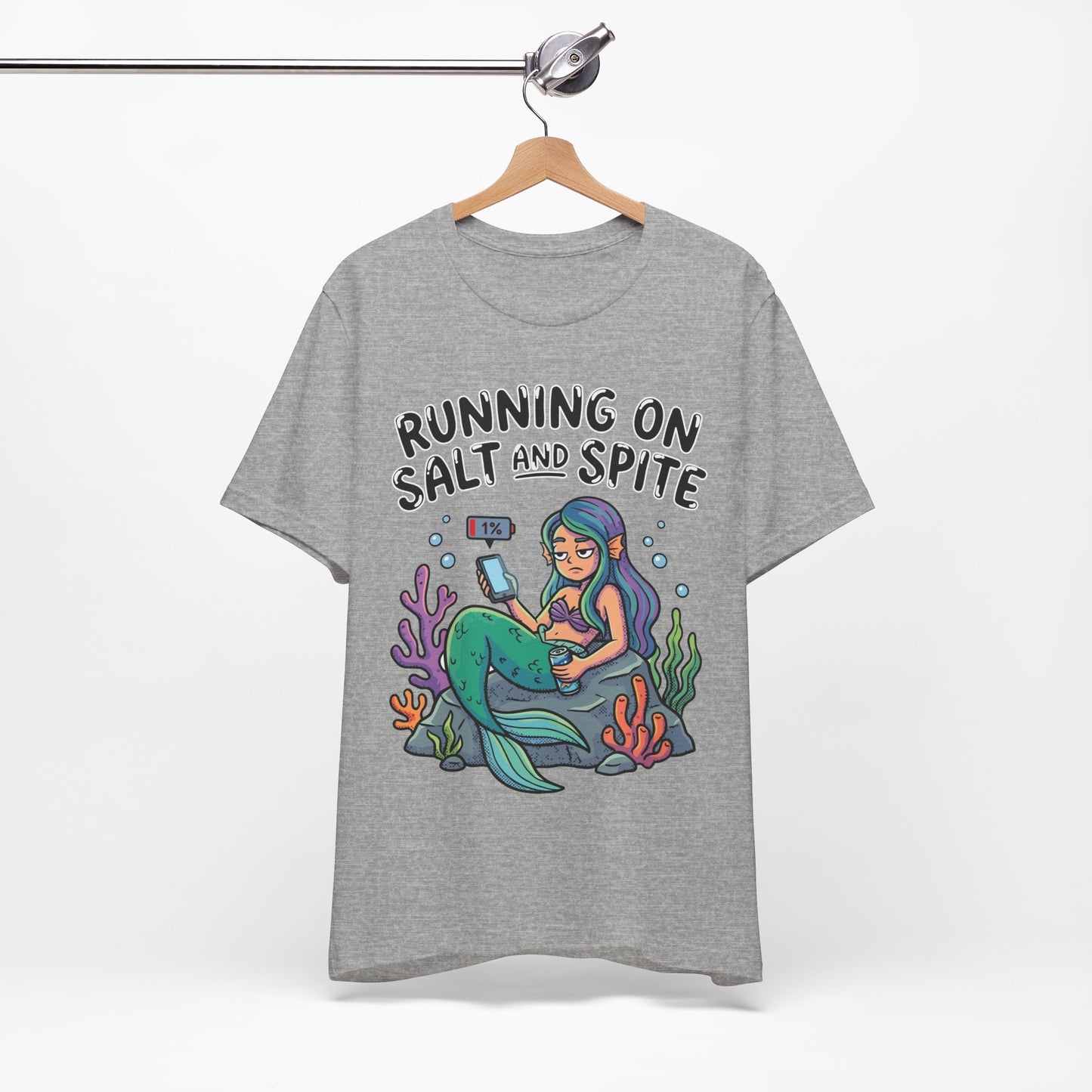 Running on Salt and Spite Funny Burnout Shirt | Khai Studio
